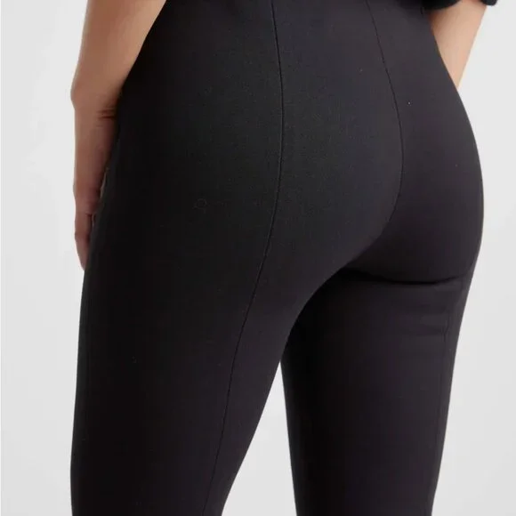 Ultra-Stretch Ponte Pintuck Ankle Pants Size M - Picture 5 of 5